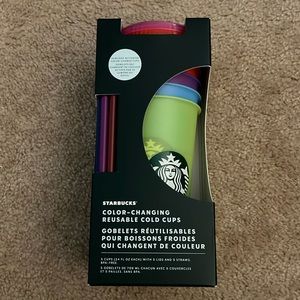 Starbucks Sunlight activated color changing cups NWT